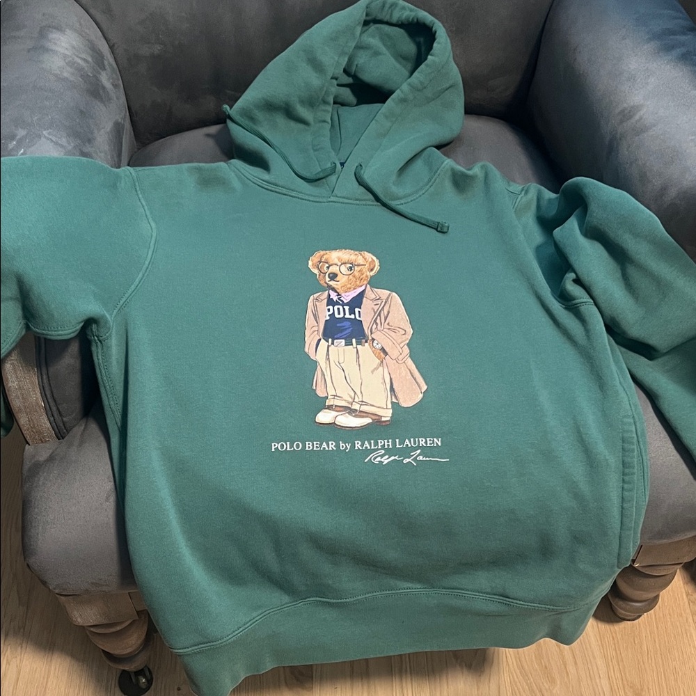 Ralph Lauren Green Polo Bear Crewneck Sweatshirt